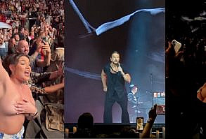 Una cubana mostró sus pechos mientras el cantante guatemalteco Ricardo Arjona interpretaba una de sus más famosas canciones, durante el concierto del domingo en Miami, Florida. La entrada Cubana mostró sus “pechos aventureros” al ritmo de “Desnuda” durante concierto de Ricardo Arjona en Miami (+VIDEO) se publicó primero en Últimas noticias de Cuba, fotos y videos - Cubanos por el Mundo.