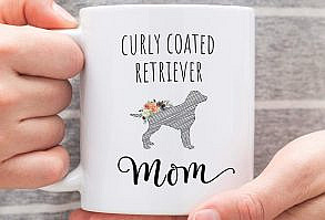 Curly Coated Retriever Mom Mug, Coated Retriever Mom Gift, Dog Mom Mug, Dog Mom, Curly Coated Retriever Gift, Curly Coated Retriever Mug