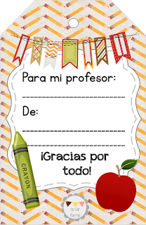 Descargable gratis - Etiquetas para regalo, Día del Maestro