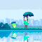 Rainy Day, a pixel art postcard. [Instagram] | [Twitter]
