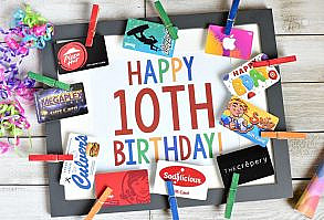 Birthday gifts for 10-year-olds whether they are a boy or girl, can be hard to find, but if you're looking for something creative and memorable to give, this is a fun way to surprise the birthday kid! Grab the free printable and then customize this gift t