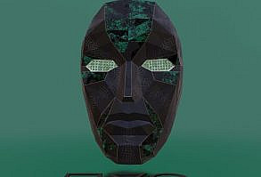 Outside of DNA. Front Man is a fictional character in Squid Game TV-Series. This masks designed for metaverses. Every piece is unique. The collector will exlusive access to the webgl pack (html & gltf) of the chosen mask, as well as the orginal MP4 and Gif of the animation rendering.