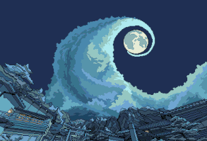 Gutty Kreum: Pixel Artist — 月夜: Noto, Ishikawa.