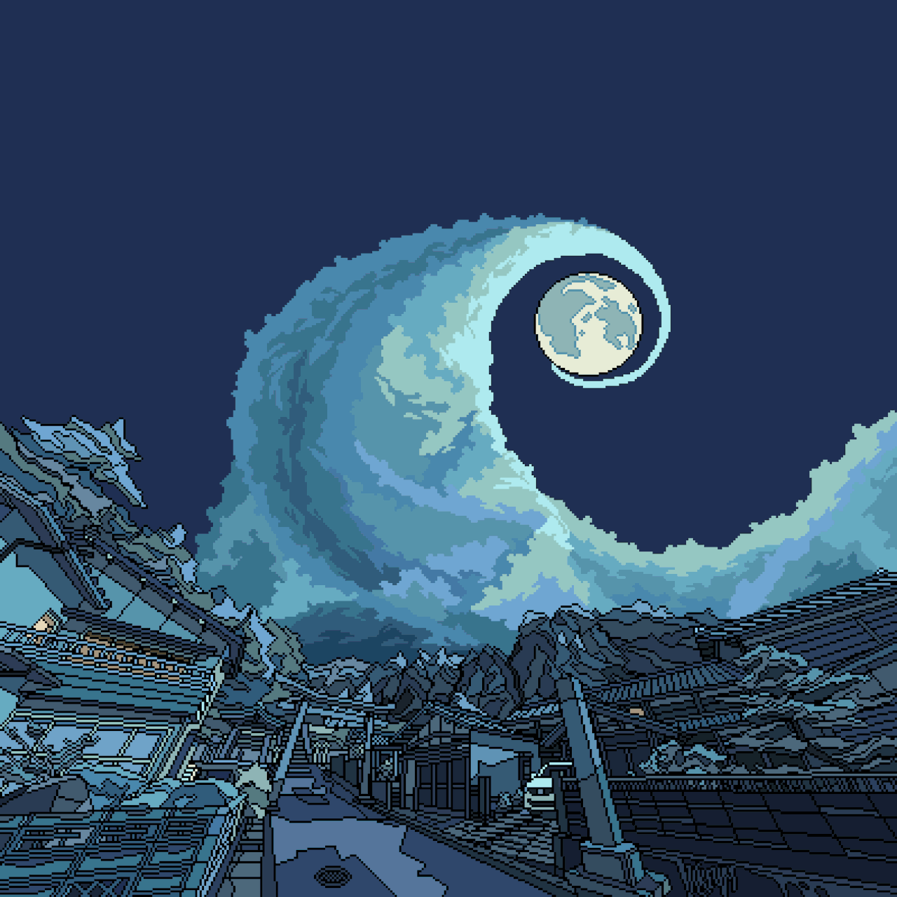 Gutty Kreum: Pixel Artist — 月夜: Noto, Ishikawa.