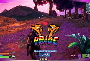 HAPPY PRIDE MONTH! (My buddy and me, kicking ass.)