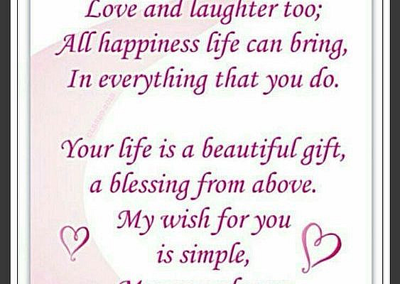 Birthday message for daughter from mother.