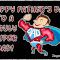 Happy Fathers Day Super Dad Glitter Graphic, Greeting, Comment, Meme or GIF
