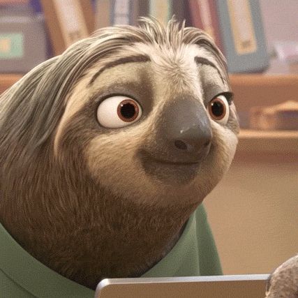 happy laughing sloth slow zootopia