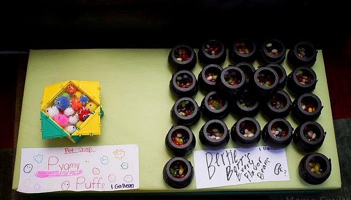 Pygmy puffs and Bertie Botts every flavor beans. Simple accessibly Harry Potter themed birthday party activities that delight.