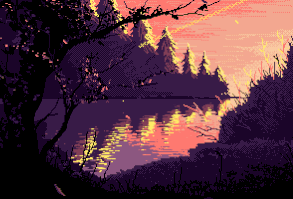 This landscape photo reminded me of a mysterious area, which is what the general tone of my art will be like. I like the different colors in the background that create more depth.