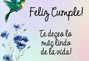 🎂Imágenes de cumpleaños con colibrí o picaflor ❤️