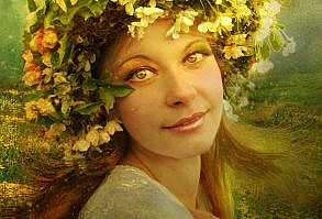 Beltane maiden- detail  by *Wiccancountess08