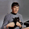 Spock and a cat
