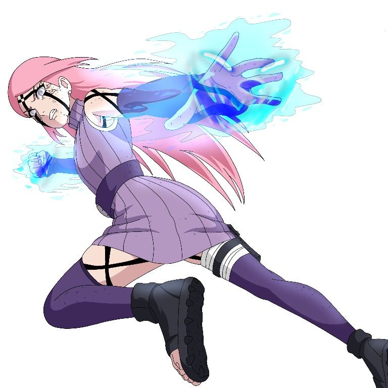 Memory Haruno Hyuga byakugou + punhos de leão gêmeo