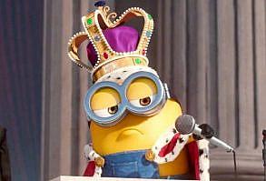 Minions movie mic drop Bob