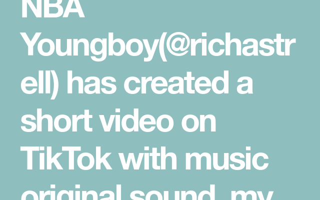 NBA Youngboy(@richastrell) has created a short video on TikTok with music original sound. my man been fine tho.😍😍💕 #nbayoungboy #youngboyneverbrokeagain #fyp #slime