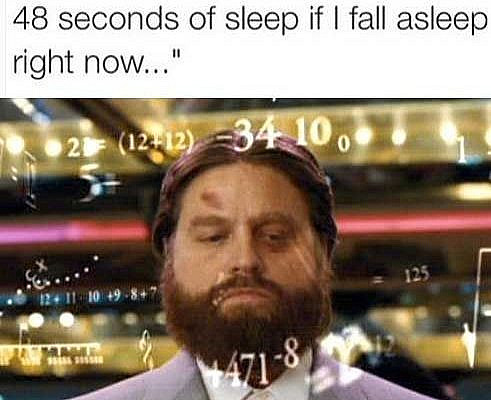 calculation of how much sleep I get is the most frequent thing in my night routine.