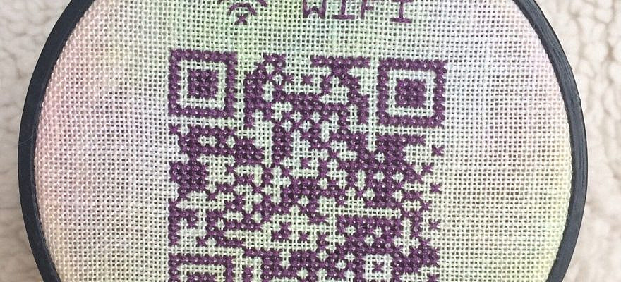 PDF Pattern QR wifi Rick Roll Prank Cross | Etsy