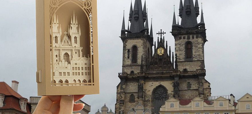 The Church of Mother of God before Týn. Prague Old Town. Kostel Matky Boží před Týnem. Týnský chrám. Our Lady. Christmas, Thanksgiving 2021. See you again! See you soon! Miss you! Thinking of you! Paster gift. Churches gifts. Gothic church. Handmade assembled paper details. Size: 3,2 x 5,9 x 1,6 inches (8 x 15 x 4 cm) ❀ Pop-up cards fold flat and easily pack in the gift envelope. ❀ The COLOR is optional ❀ Discounts for bulk orders ❀ This unique item could be the art card, the invitation, the gift, favor, announcement, incorporated with your Log