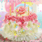 Pastel Floral Happy Birthday Cake Gif