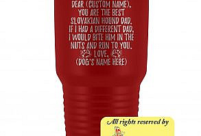 Personalized Slovakian Hound Dad Gifts, Slovensky Kopov Owner Tumbler, Slovenský Kopov Men Gifts, Black Forest Hound Daddy Present Gift