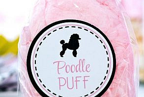 Pink POODLE PUFF LABEL : By Bloom Designs
