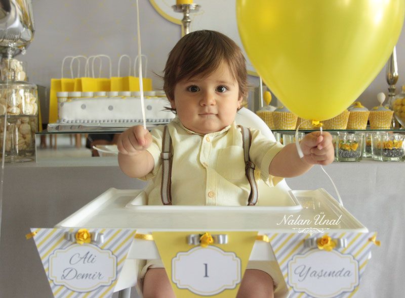 1 yaş doğum günü mama sandalyesi için iyi ki doğdun banner