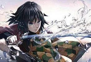 Giyu Tomioka • Water Hashira • Anime Live Wallpaper for Desktop • Demon Slayer • Kimetsu no Yaiba