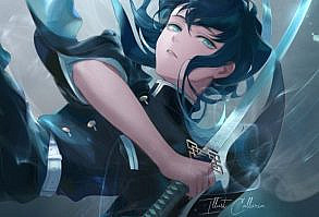 Tap on the Pin for the Artist 👆 Muichiro Tokito • Mist Hashira • Demon Slayer • Kimetsu no Yaiba