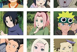 Rock Lee, Tenten, Sai, Inuzuka Kiba, Hyūga Hinata, Aburame Shino, Uchiha Sasuke, Haruno Sakura, Uzumaki Naruto, Nara Shikamaru, Yamanaka Ino, Akimichi Chōji, Gaara, Temari and Kankuro.