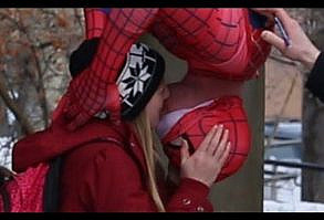 Spider-Man Kissing Prank