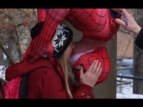 Spider-Man Kissing Prank
