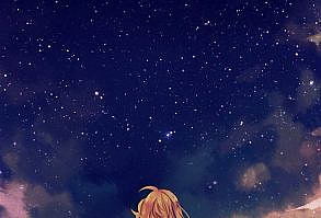 Starry Space Illust Anime Girl iPhone 8 Wallpaper Download | iPhone Wallpapers, iPad wallpapers One-stop Download