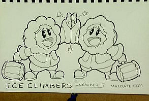 INKTOBER 17 ICE CLIMBERS by FlintofMother3
