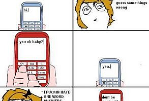 Twitter / awkwardposts: No one word replies... ...