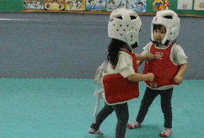 These two girls had the cutest taekwondo match ever. #me