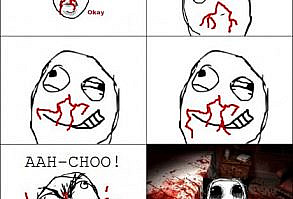 The Horror of Nosebleeds--okay, so it's not as bad as Mickie's nosebleeds, but it's hilarious regardless!