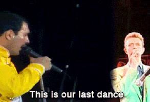 Gif Click to play - David Bowie & Freddie Mercury