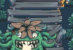 Squid on a bridge - pixelart