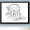 UNC Chapel Hill University Art Print, Hand Drawn, North Carolina Tech, College Signed Art ( Sizes  5 x 7, 8 x 10, 13 x 19, 16 x 20)