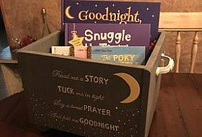 Wooden book box Baby shower book bin Nursery decor New baby | Etsy