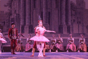 Or gracefully twirl with a smile on her face…