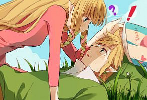 Legend of Zelda Skyward Sword Link and Zelda