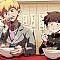 mob psycho 100 shigeo and reigen eating fanart:wallpaper mob reigen fanart #anime funny art pfp personagens imagens papel de parede perfil desenhar tumblr gif