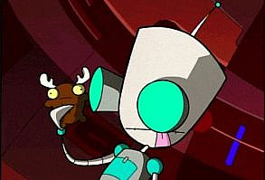 just GIR squishing a moose-thing?