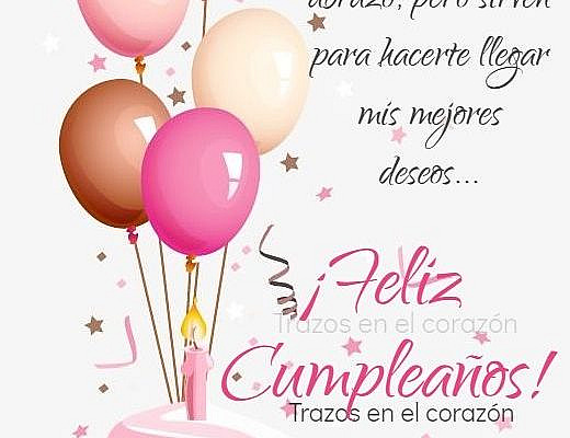 Las palabras no pueden sustituir un abrazo, pero sirven para hacerte llegar mis mejores deseos...¡Feliz Cumpleaños! @trazosenelcorazon