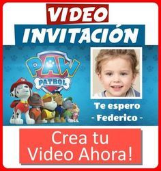 Video Invitación de cumpleaños de Paw Patrol EDITABLE con Tu FOTO para compartir por WhastApp. Video PRUEBA GRATIS AHORA!
