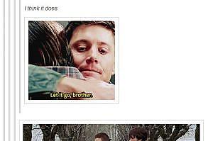 (gif set) Supernatural + Frozen. We literally have a gif for EVERYTHING.