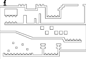 This stickman running around an obstacle course. Forever. | 35 Guys In A Real Hurry