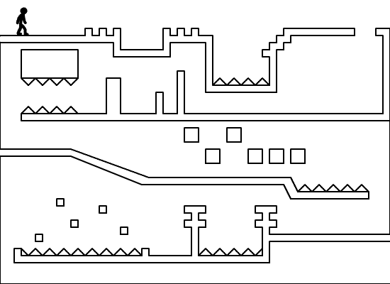 This stickman running around an obstacle course. Forever. | 35 Guys In A Real Hurry